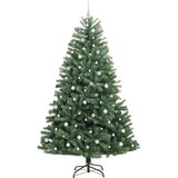 vidaXL Umetno Zložljivo Božično Drevo Zelena 240 cm PVC in kovina | Shoptok.si