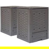  Vrtni kompostnik 2 kosa rjave barve 60x60x83 cm 600 L Cene