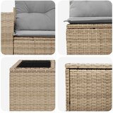  Set sofe 6 kom. Bež i svijetlo siva Poli Rattan i čelik | shoptok.hr