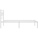  Metalni okvir za krevet s uzglavljem bijeli 107x203 cm | Eponuda.ba