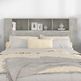  Uzglavlje s ormarićem siva boja betona 160 x 18,5 x 104,5 cm | shoptok.hr