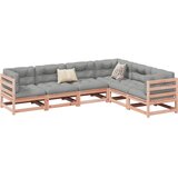  6-dijelni set vrtnih sofa od duglazije i jelovine s jastucima | shoptok.hr