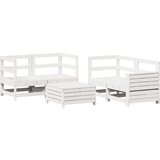 vidaXL 5-dijelni set vrtnih sofa bijeli od masivne borovine Cijene