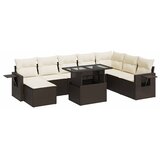  9-dijelni set vrtnih sofa s jastucima poliratan smeđi | shoptok.hr