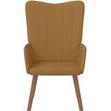  Stolica za opuštanje smeđa baršunasta | shoptok.hr