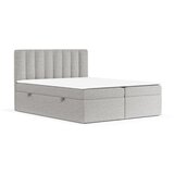 Maison de Rêve Svetlo siva boxspring postelja s prostorom za shranjevanje 180x200 cm Novento – Cene
