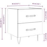  Noćni ormarić smeđa boja hrasta 40x35x47 5cm konstruirano drvo | shoptok.hr