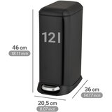 Wenko Mat crna željezna kanta za smeće s pedalom 12 l Design – | shoptok.hr