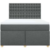  Krevet s oprugama i madracem tamnosivi 140x190 cm od tkanine | shoptok.hr
