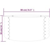  Vrtna sadilica od pocinčanog čelika 80x80x36 cm srebrna | Eponuda.ba