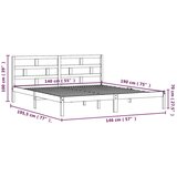  Za krevet od masivne borovine crni 140 x 190 cm | shoptok.hr