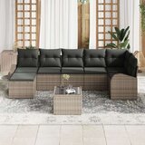 vidaXL 7-dijelni set kauča za vrt s jastucima Crni Poli ratan | shoptok.hr