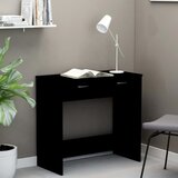  Radni stol crni 80 x 40 x 75 cm od konstruiranog drva | shoptok.hr