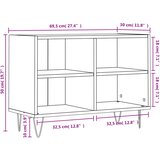 TV ormarić crni 69,5 x 30 x 50 cm od konstruiranog drva | shoptok.hr