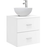vidaXL Umivalnik s pritrditev na steno Bela 49,5 x 41 x 64,5 cm, (5000245912) | Shoptok.si