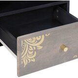  Kava Stol s ladicama Siva 80 x 54 x 40 cm Čvrsto drvo manga | shoptok.hr
