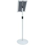  Stojalo za plakat srebrna 33 x 33 x 123 cm PVC in jeklo, (5000201128) | Shoptok.si