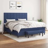  Krevet s oprugama i madracem plavi 180x200 cm od tkanine | shoptok.hr
