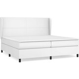  Box spring postelja z vzmetnico bela 200x200 cm umetno usnje, (20761307) | Shoptok.si