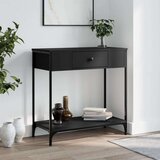  Konzolni stol crni 75 x 34 5 x 75 cm od konstruiranog drva | shoptok.hr
