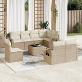 vidaXL 9-dijelni set vrtnih sofa s jastucima bež od poliratana | shoptok.hr