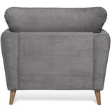 Scandic Temno siv fotelj iz rebrastega žameta Paris – | Shoptok.si