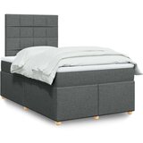 Krevet s oprugama i madracem tamnosivi 120 x 200 cm od tkanine | shoptok.hr