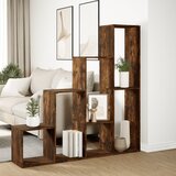  Pregrada/regal za knjige 4 razina hrast 143,5x29x143,5cm drveni Smeđa | Shoptok.si