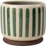 Burgon & Ball Cvetlični lonec za sobne rastline "Collector" - zeleno črtast - ⌀ 18 cm | Shoptok.si