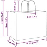  Papirnate vrećice 250 kom s ručkama zelene 32x17x25 cm | shoptok.hr