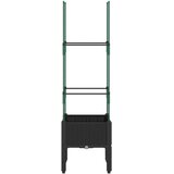  Vrtna sadilica s rešetkom crna 40 x 40 x 142,5 cm PP | Eponuda.ba