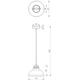  Luster na sajli SVEN 1xE27/15W/230V crvena | Eponuda.com
