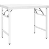 vidaXL Zložljiva kuhinjska miza 100x60x80 cm nerjaveče jeklo | Shoptok.si