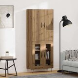  Kuhinjski ormarić 2 pcs Umjetnički hrast Inženjersko drvo i staklo | shoptok.hr