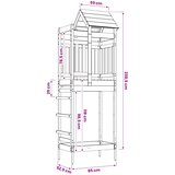  Igraći Toranj Smeđa 52,5 x 85 x 238 cm Čvrsto borovo drvo | shoptok.hr