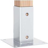  Postolja za stupove kvadratna 4 kom 71x71 mm pocinčani čelik | shoptok.hr