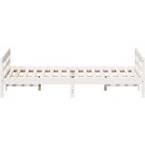 vidaXL Okvir kreveta s uzglavljem bijeli 140 x 200 cm masivna borovina | shoptok.hr