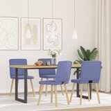  Blagovaonske stolice od tkanine 4 kom traper-plava | shoptok.hr