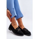VINCEZA Women's Suede Moccasins with Decoration Black Echonesa | shoptok.hr