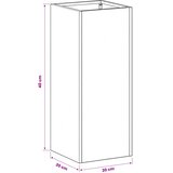  Vrtna saksija Maslinastozelena 20 x 20 x 40 cm Čelična vrata | shoptok.hr