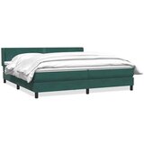  s oprugama s madracima tamno zeleni 180x220 cm baršun | shoptok.hr