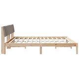  Okvir kreveta Smeđa i taupe 200 x 200 cm Masivna borovina | shoptok.hr