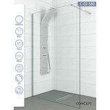 Copen tuš paravan - stena C-02-S80 monte srebrni ram 80x200cm providno staklo | Eponuda.com