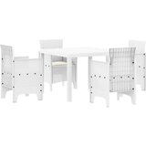  5 delni vrtni blagovaonski set s jastučićima bijeli poli ratan | shoptok.hr