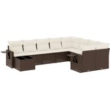  10-dijelni set vrtnih sofa od poliratana s jastucima smeđi | shoptok.hr