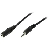 CA1056 utičnica audio priključni kabel 10.00 m crna (mat)