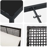 vidaXL 5-dijelni set za objedovanje u vrtu s jastučićima Crni poliratanski | shoptok.hr