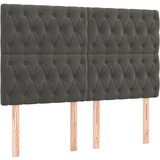The Living Store posteljno vzglavje 4 kosa temno siv 80x7x78/88 cm žamet - vzglavje, (21487816) | Shoptok.si