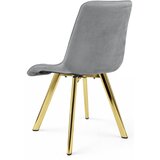  Okretna stolica CIEZA 360, svijetlosivi baršun, zlatne metalne noge | shoptok.hr