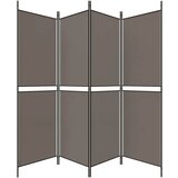 Sobna pregrada s 4 panela antracit 200 x 220 cm od tkanine | Eponuda.com